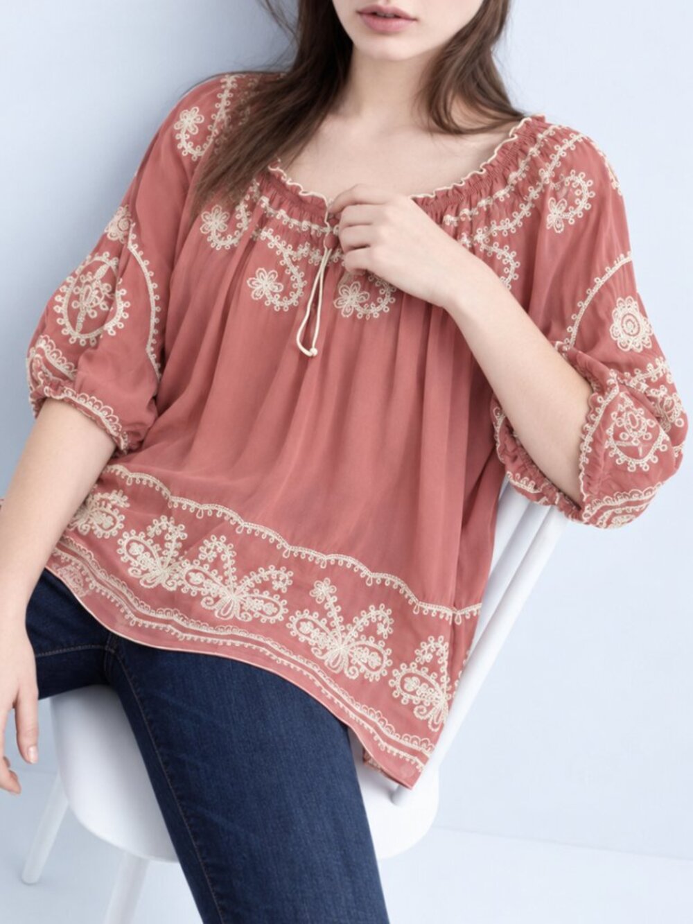 Embroidered Silk Tunic (1196)